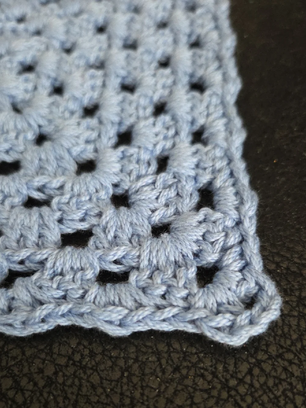 Handmade Crocheted Blue Cotton Dish/Wash Cloths - 100% Cotton Set Of 4